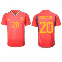 Camiseta España Daniel Carvajal #20 Primera Equipación Replica Mundial 2022 mangas cortas